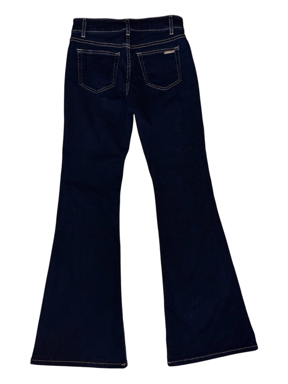 Michael Kors Navy Flare Wide-Leg Jeans - Picture 5 of 7